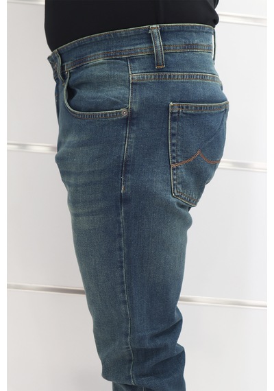 Denim Cartel Dmctekstil Erkek Yeşil Yüksek Bel Rahat Kesim Boru Paça Jean Pantolon Yeşil
