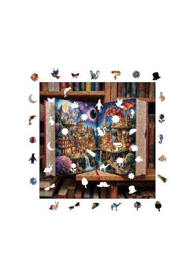 Ahşap Puzzle Yetişkin - Masal Kapısı - 353 Parça, 29 X 29 Cm - Yapıştırıcı Folyo Dahil - Benzersiz Şekilli Pa