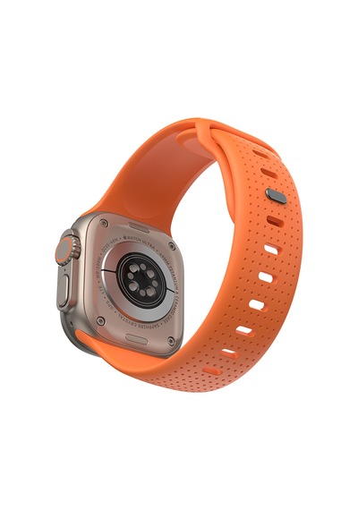 Watch 7 45mm Uyumlu Wiwu Wi-wb0201 Comf Secur Serisi Spor Silikon Kordon Turuncu