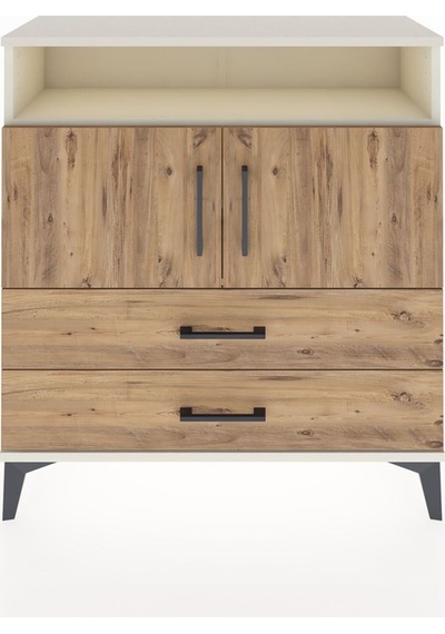 Arges Şifonyer 3 Raflı 2 Çekmeceli 2 Kapaklı 88x30x96 Aytaşı-çam Aytaşı