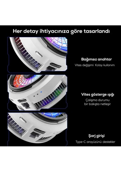 Zhltools Cx20 Manyetik Telefon Soğutucu 20w Tec Yarı İletken Soğutma Rgb Işıklı Magsafe Uyumlu