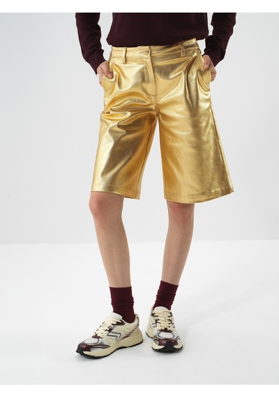 Xint Gold Pamuk Dokulu Oversize Şort 275451