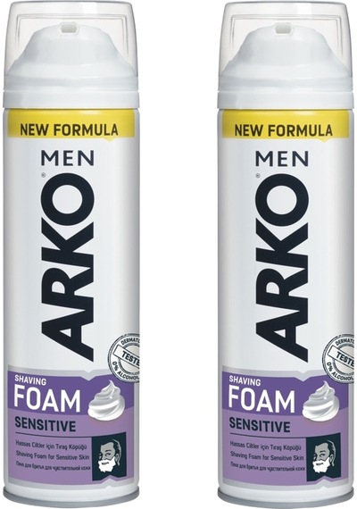 Arko Men Sensitive Hassas Cilt Tıraş Köpüğü 200 Ml 2 Adet