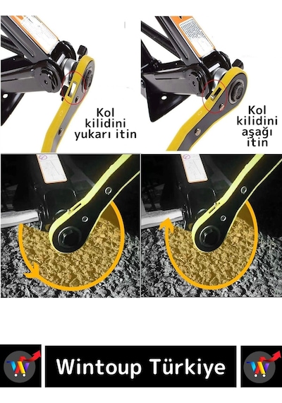 Özel Üretim Dayanıklı Araba Kaldırma Akordiyon Makas Cırcır Kollu 1.5 Ton Bijon Anahtarlı Kriko Set