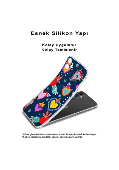 Samsung Galaxy Uyumlu A25 İle Retro Color 3 Kamera Korumalı Şeffaf Kılıf