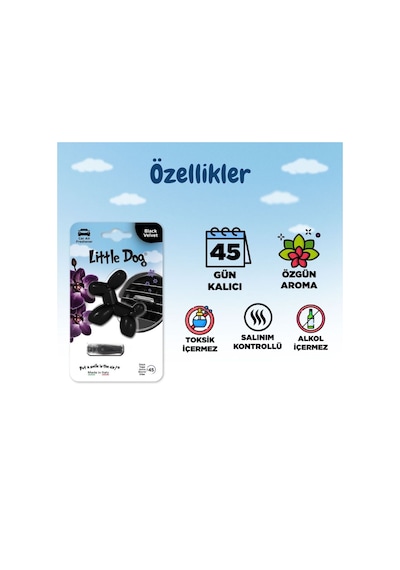 Little Joe Little Dog Siyah İnci Araç Kokusu Black Velvet -45 G
