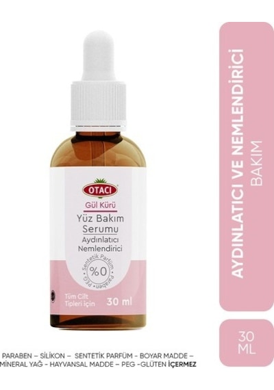 Otacı Gül Kürü Nemlendirici Aydınlatıcı Yüz Bakım Serumu 30 Ml