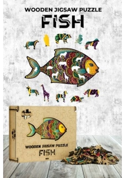 Ahşap Puzzle - Fish 182 Parça