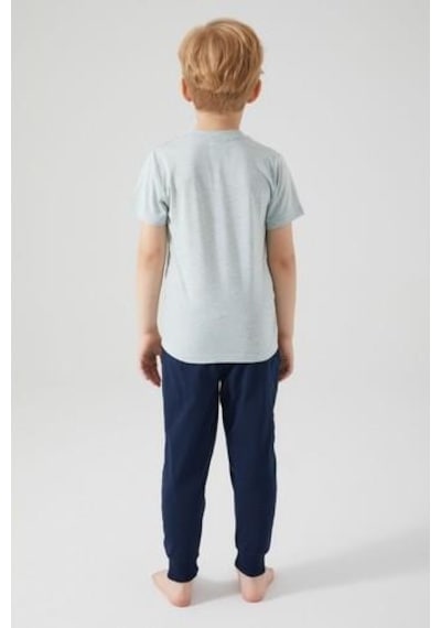 Yasin Tekstil Spider Man  D4750-3 Çocuk  Yeşil Melanj Pijama