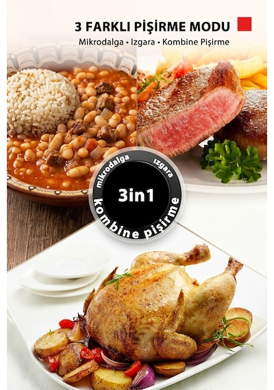 Toshiba MW3-AG25PF BK Grill Izgaralı Chef Defrost 25 L Dijital Siyah Mikrodalga Fırın