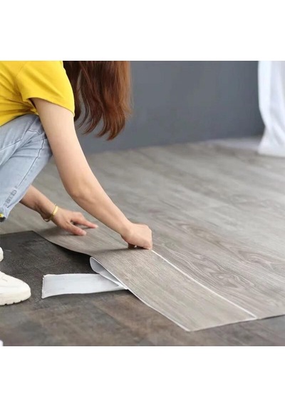 5 Metrekare Açık Gri Kendinden Yapışkanlı Suya Neme Dayanıklı Pvc-lvt Yer Kaplama Parkesi Nwyp02