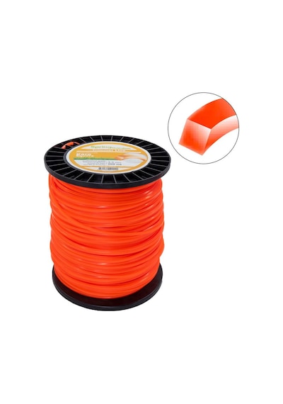 Motorlu Tırpan Misinası 3.3 Mm Kare Rulo 200 Mt Diken, Ot, Çimen Kesme