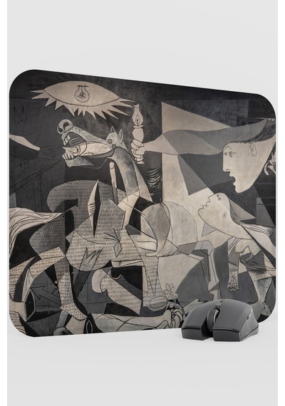 Guernica Tablo Pablo Picasso V2 48x40 Xl Gaming Kauçuk Kaymaz Taban Mouse Pad Fare Altlığı