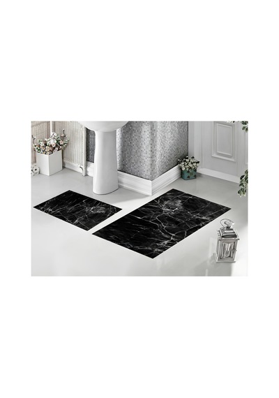Dijital Baskılı Kaymaz Tabanlı 2 Li Set Banyo Paspası Kaymaz Tabanlı Klozet Takımı Siyah Mermer - 929281978 Siyah Mermer Dijital Baskılı Kaymaz Tabanlı 2 Li Set Banyo Paspası Kaymaz Tabanlı Klozet Takımı Siyah Mermer - 929281978 Siyah Mermer