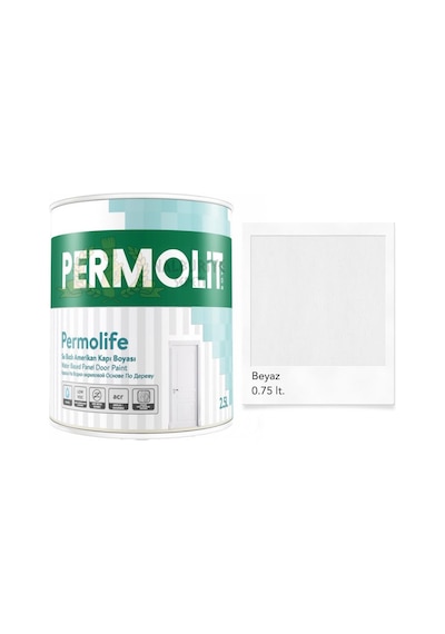 Permolit Permolife Su Bazlı Amerikan Panel Kapı Boyası - Beyaz - 0.75 Lt.