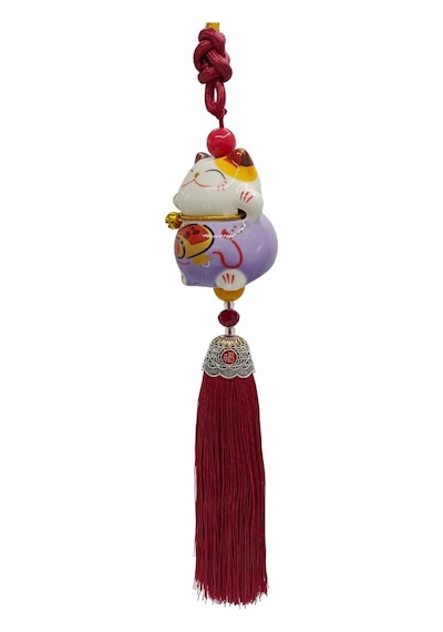 Feng Shui Maneki Neko Şans Kedisi Mor No.1
