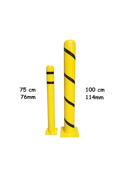 Kamyon Bariyer Metal Kaldırım Park Demiri Otopark Sabit Park Bariyeri 114mm 100 Cm 2mm Mavi