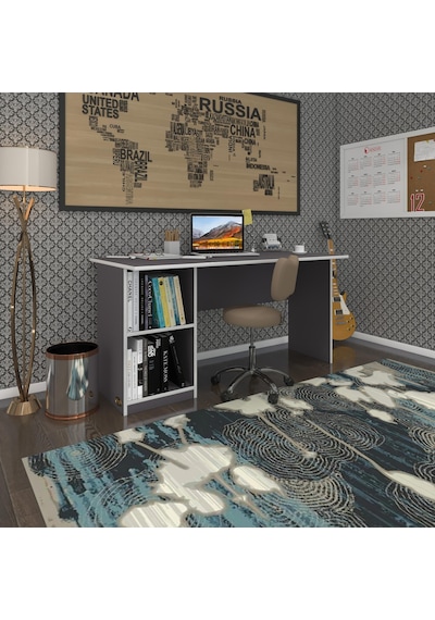 Kenzlife Ofis Masası Yoko Ono Gri Sol 75 140 80 Raflı Dolap Eşkenar Bilgisayar Çalışma Masası Kenzlife Ofis Masası Yoko Ono Gri Sol 75 140 80 Raflı Dolap Eşkenar Bilgisayar Çalışma Masası
