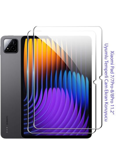 Xiaomi Pad 7/7 Pro-xiaomi Pad 8/8 Pro 11.2 İnç Uyumlu Temperli Cam Ekran Koruyucu 2 Adet