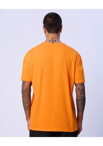 Kappa Logo Adam Erkek Koyu Turuncu Oversize Tişört