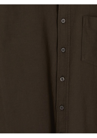Lcw Vision Kahverengi Regular Fit Oxford Erkek Gömlek