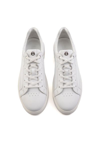 Bambi Beyaz Hakiki Deri Erkek Sneaker E01398008743