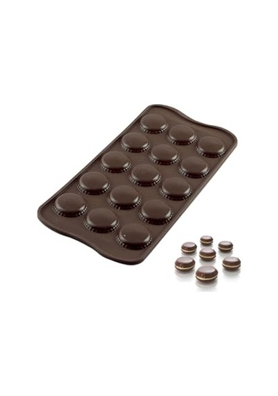Siliko World Silikon Çikolata Kalıbı Ve Mini Makaron Silikon Kalıbı, Kahverengi Diğer