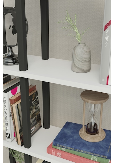 Mirada 5 Katlı Modern Kitaplık Dekoratif Çok Amaçlı Kitaplık Ve Organizer Çok Raflı Düzenleyici - Beyaz Beyaz Mirada 5 Katlı Modern Kitaplık Dekoratif Çok Amaçlı Kitaplık Ve Organizer Çok Raflı Düzenleyici - Beyaz Beyaz