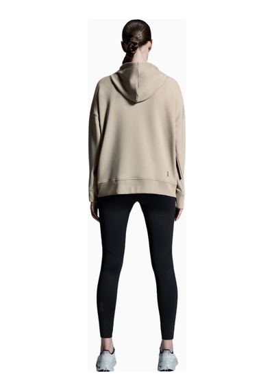 On Relaxed Hoodie Lumos Kadın Kapüşonlu Sweatshirt Bej