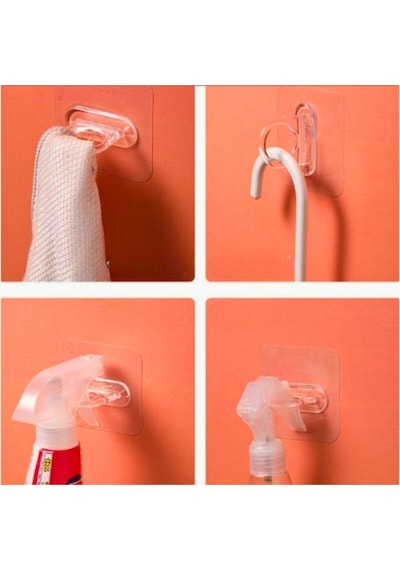 8 Adet Yapışkanlı Yuvarlak Halka Çok Amaçlı Askı Tutucu Set Dolap Mop Tutma Düzenleme Aparatı Plasti Diğer