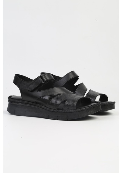 Pierre Cardin Pc-5143 Kadın Deri Sandalet Siyah