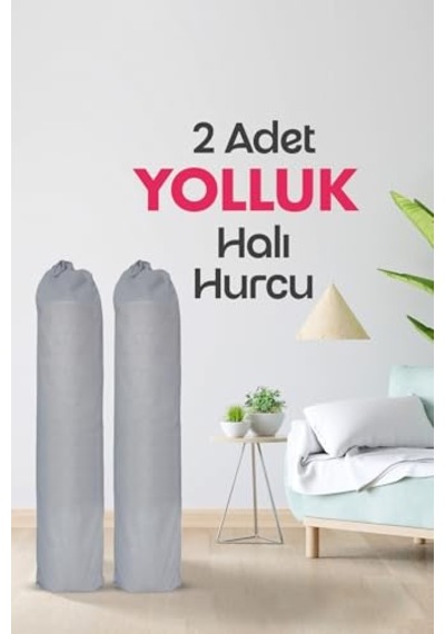 Halı Hurcu, Halı Saklama Kılıfı, Halı Organizeri Gri, Yolluk Hurcu Açık Indigo