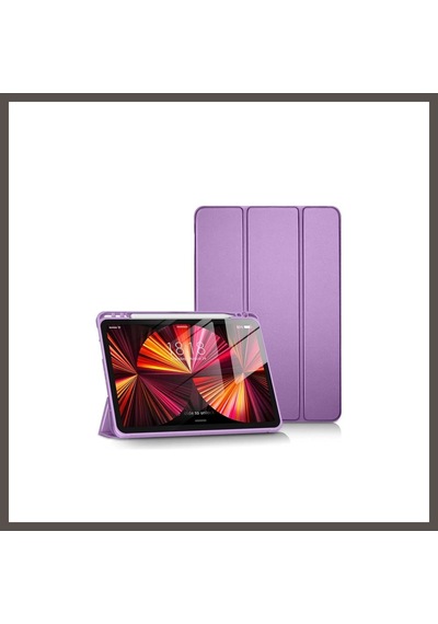 Bezos Apple iPad Uyumlu Pro 11 2024 Kılıf Tablet Smart Kılıf - Lila Nxrlvng