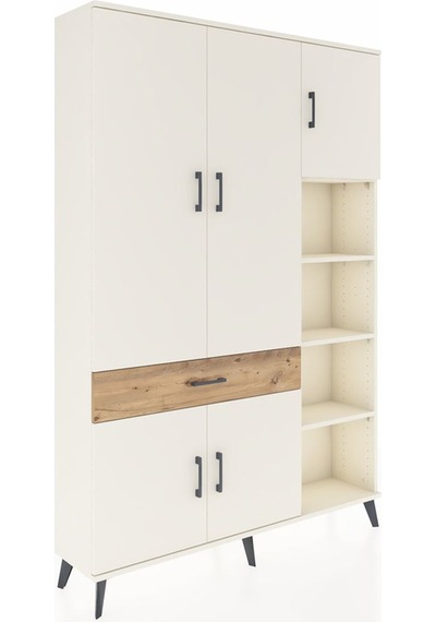 Arges Dolap 10 Raflı Tek Çekmeceli 5 Kapaklı 132x30x195 Aytaşı-aytaşı/çam Aytası/atlas Çam Arges Dolap 10 Raflı Tek Çekmeceli 5 Kapaklı 132x30x195 Aytaşı-aytaşı/çam Aytası/atlas Çam