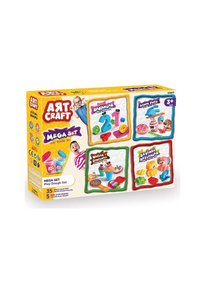 Mega Oyun Hamur Seti 280 Gr. - Oyun Hamuru Seti - Hamur Setleri - Hamur Kalıpları Renkli