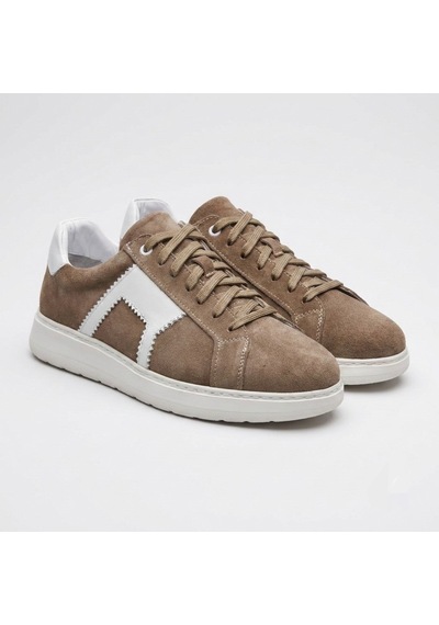 Marcobranchını Bağcıklı Hakiki Deri Erkek Sneaker Ayakkabı 614091m Kum