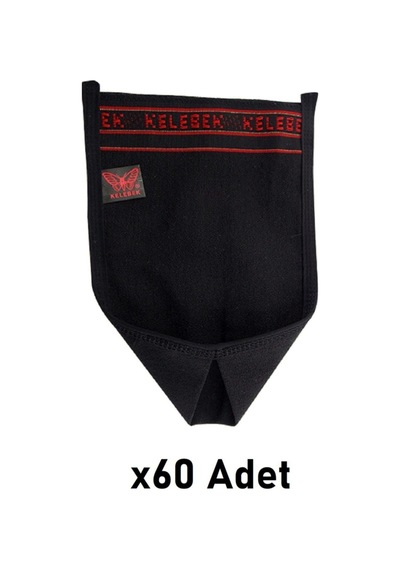 Kelebek Kese Siyah Tellak Ucu Kıvrık Kir Kesesi 60 Adet Kod 169