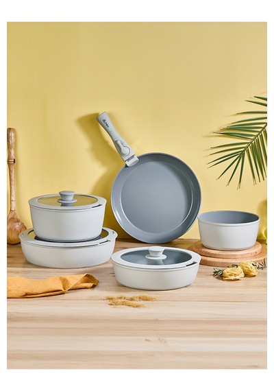 Auris X Large 9 Prç Gri Tencere Set Açık Bej
