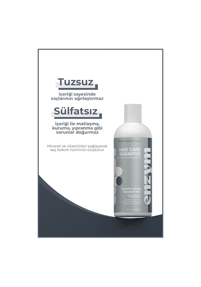 Enzym Cosmetıcs Hassas Saç Derisi Ve Kepekli Saçlara Özel Kepek Önleyici Şampuanı 400 Ml