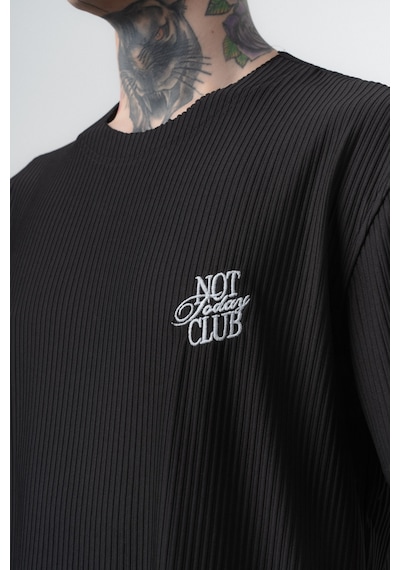 Erkek Not Today Yazılı T-shirt Pantolon Takım Siyah