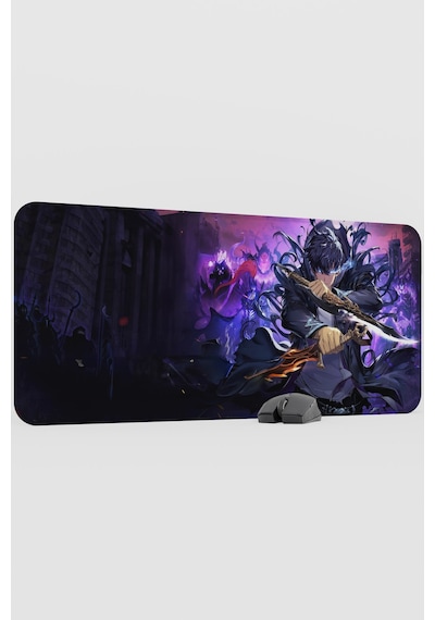 Solo Leveling Anime V2 - 90x40 Xxl Gaming Kauçuk Kaymaz Taban Mouse Pad Fare Altlığı