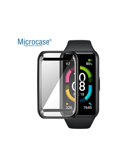 Microcase Honor Band 6 Önü Kapalı Tasarım Silikon Kılıf