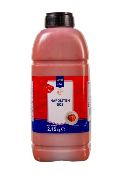 Metro Chef Napoliten Sos 2,15 Kg - Pratik Makarna Sosu 2'li Ekonomik Paket - 2 Adet Tarı
