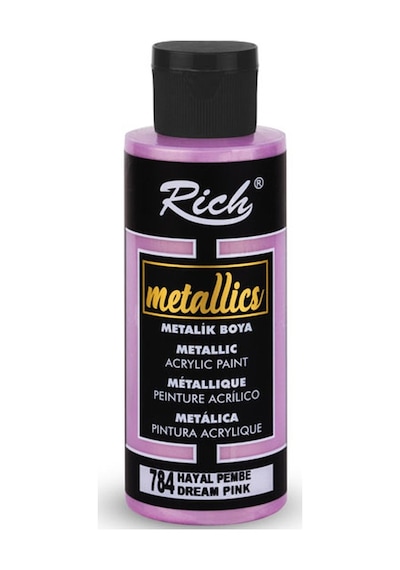 Rich Metalik Akrilik Boya 120Cc. N 784 Hayal Pembe