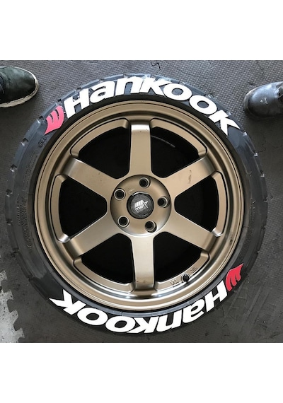 Lastik Yazısı Hankook 8X Li 1.Sınıf Kalite Solmaz Stıker