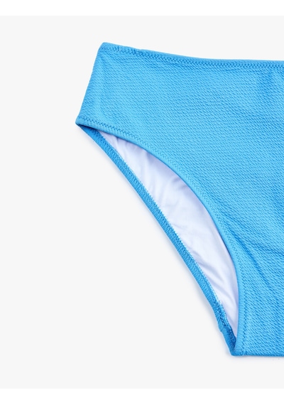 Koton Yüksek Bel Dokulu Bikini Altı Mavi 6sak00013mm