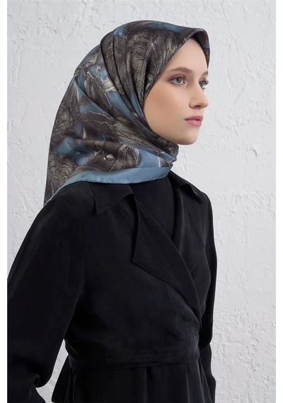 Armine Sura İpek Eşarp -2025/2026 -9409 Mavi