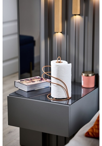 Edora Home Rose Kuğu Kağıt Rulo Havluluk, Dik Dekoratif Havlu Peçetelik - Metal Paslanmaz Rose