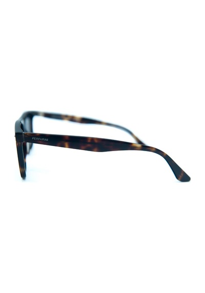 Ferfarini Ff 1513 260p 55 Polarize Unisex Kare Kırçıllı Kahverengi Kemik Güneş Gözlüğü Kahverengi