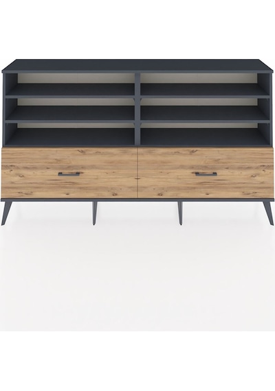 Arges Konsol 6 Raflı 2 Çekmeceli 176x30x99 Antrasit-antrasit/çam Antrasıt/atlas Çam - Antrasıt Arges Konsol 6 Raflı 2 Çekmeceli 176x30x99 Antrasit-antrasit/çam Antrasıt/atlas Çam - Antrasıt